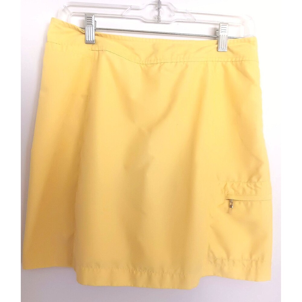 Izod Mini Yellow Golf Tennis Skirt Casual Country Club Activewear Sz8